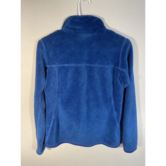 Patagonia Fleece Sweater Womens XS 1/4 Button Dark Blue Pullover Polartec - Picture 6 of 9